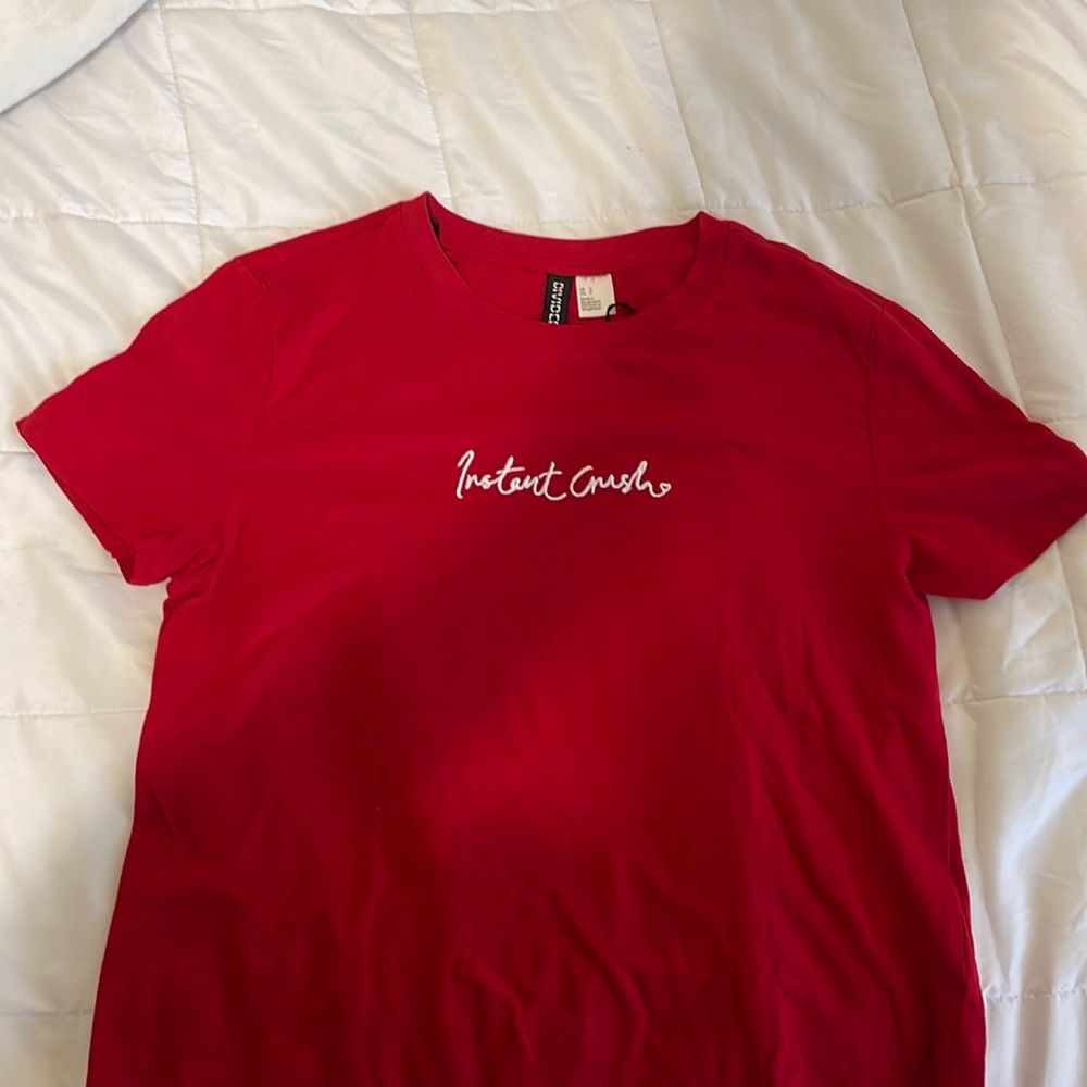 Divided Red Graphic Tee | Valentines